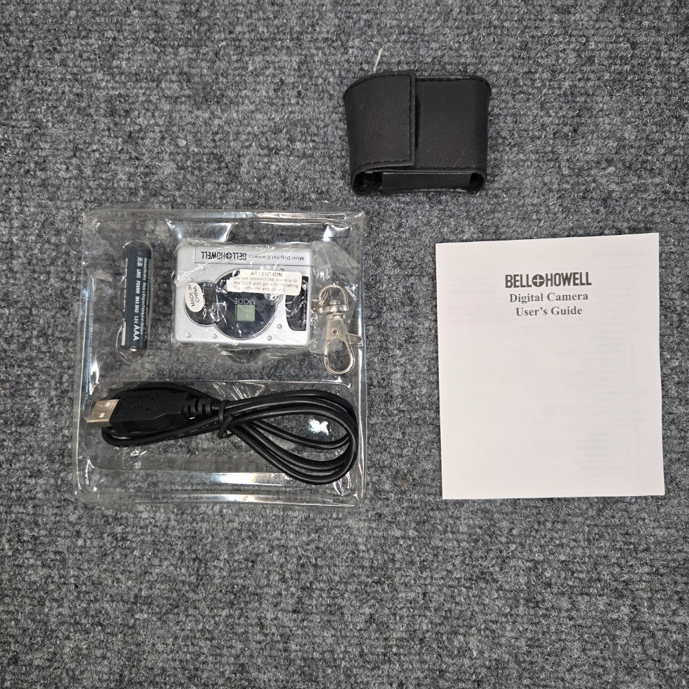 Bell and Howell Mini Digital Camera Deluxe Keychain and Protective Carrying Case